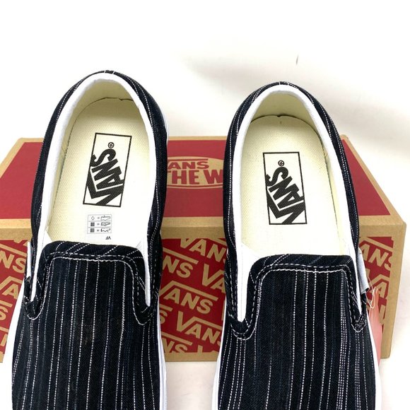 🌿SPRING SALE🌿 VANS Classic Slip-On Suiting Black Canvad Men's Size VN0A4U382PW - Picture 5 of 10